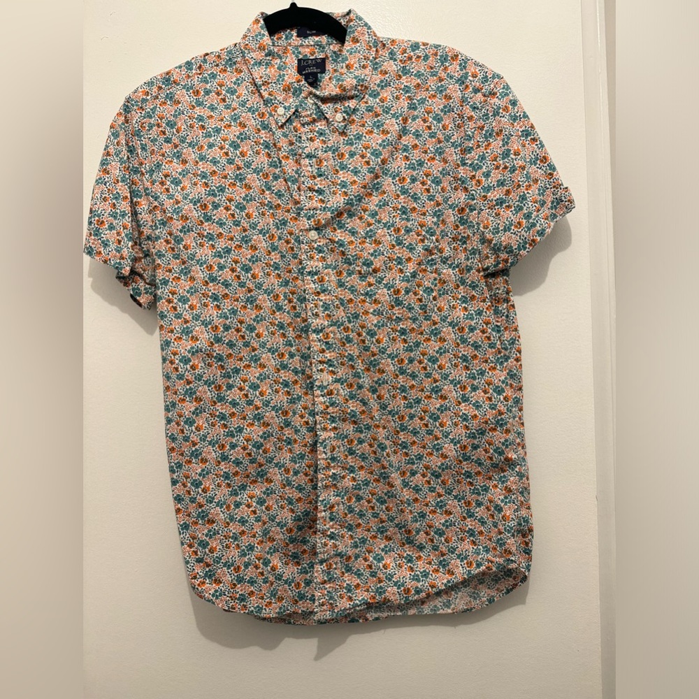 J. crew Short-sleeve floral print casual shirt